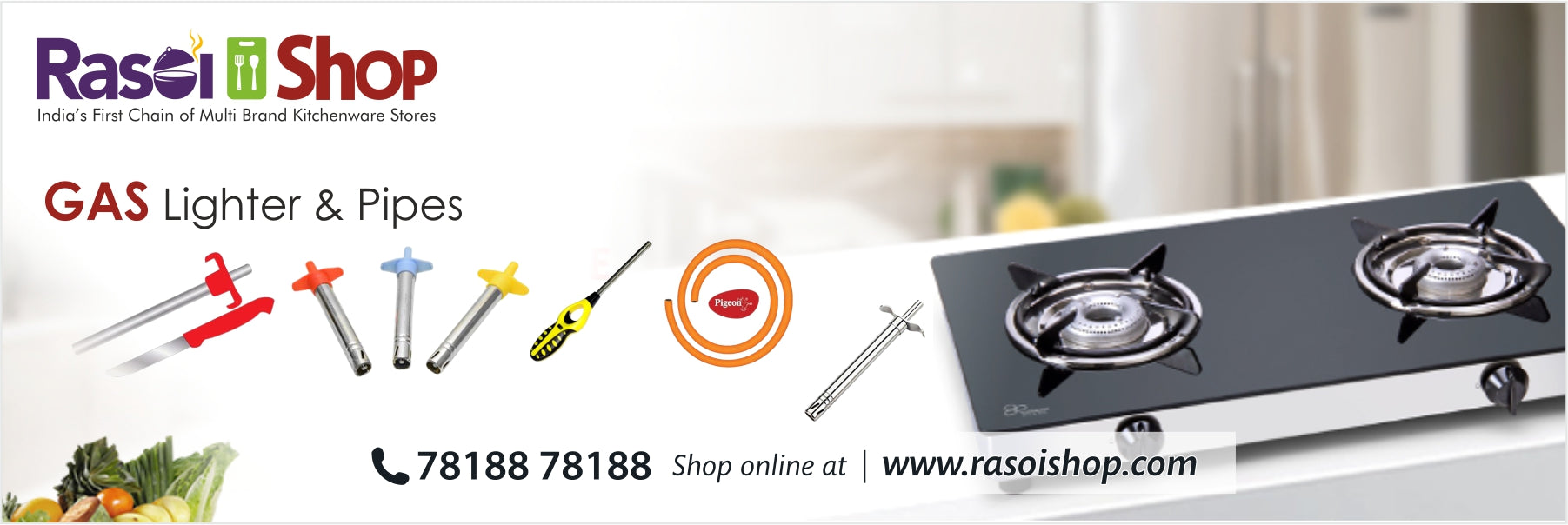 Gas Stove Accessories Branded and Safest in business Rasoi Shop
