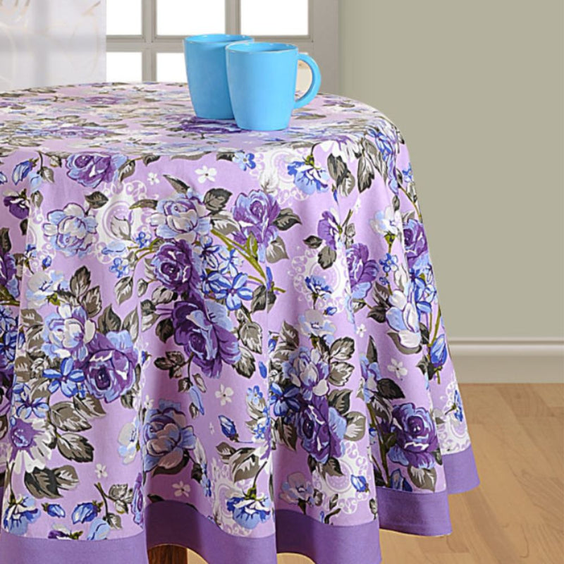 Swayam Floral Printed Round Table Cover - 1427 - 2