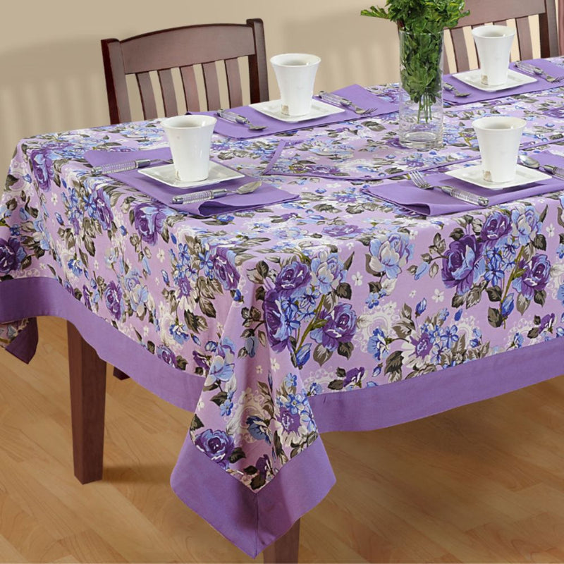 Swayam Floral Printed 8 Seater Rectangular Table Cover - 1427 - 1