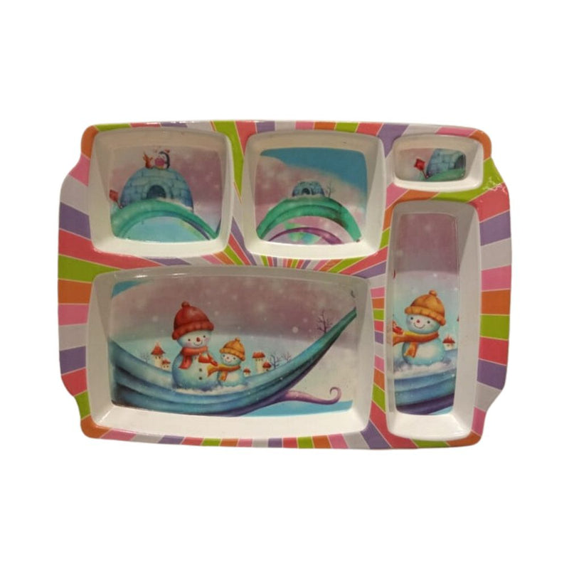 Recon Melamine 5 in 1 Kids Partition Plate - 1