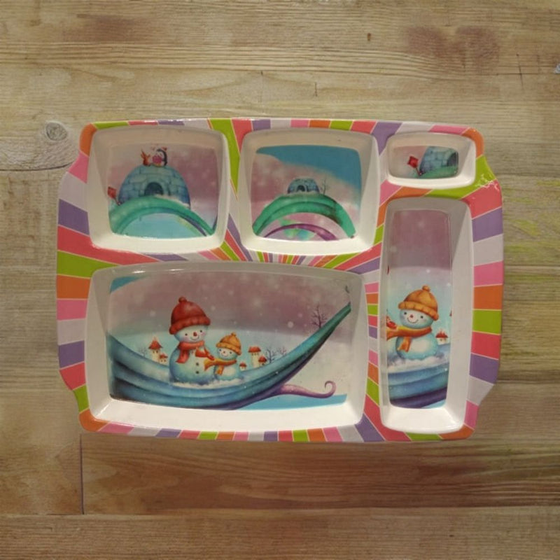Recon Melamine 5 in 1 Kids Partition Plate - 2