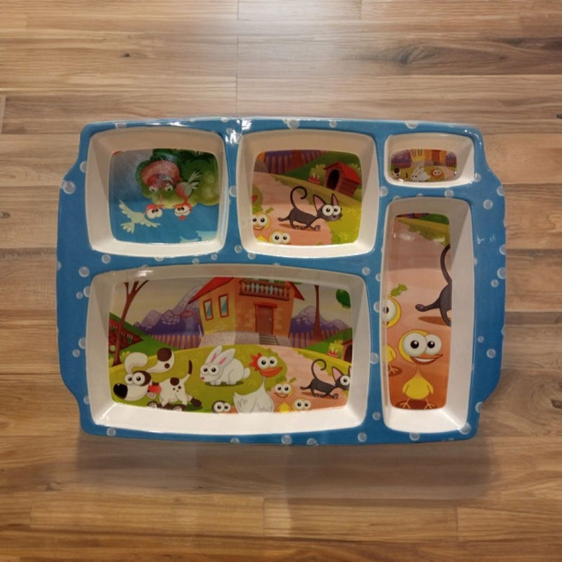Recon Melamine 5 in 1 Kids Partition Plate - 4