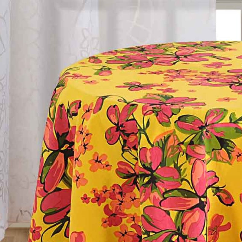 Swayam Floral Printed Round Table Cover - 2410 - 4
