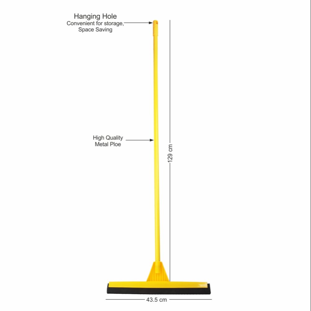 Classy Touch Floor Wiper With Stick | Yellow-4