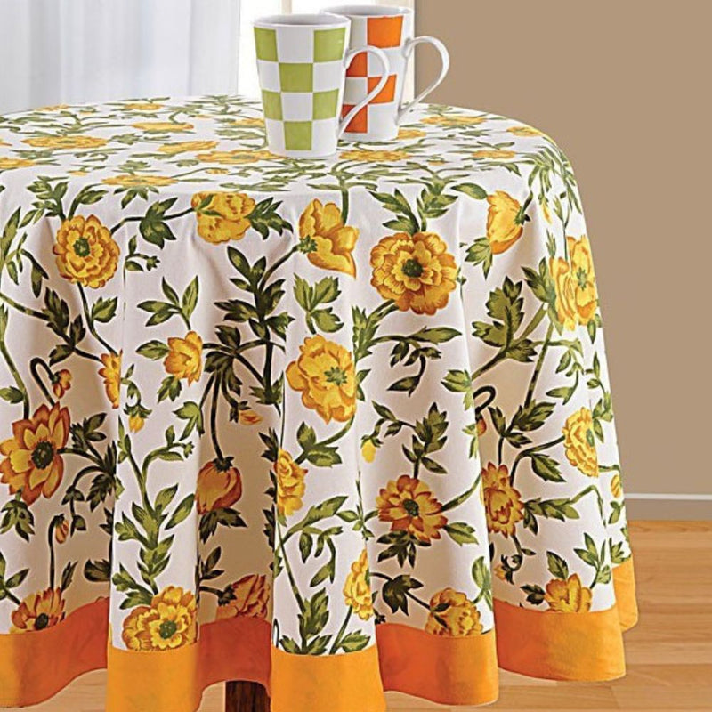 Swayam Floral Printed Round Table Cover - 3701 - 5