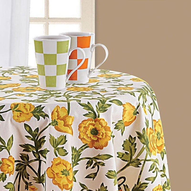 Swayam Floral Printed Round Table Cover - 3701 - 1