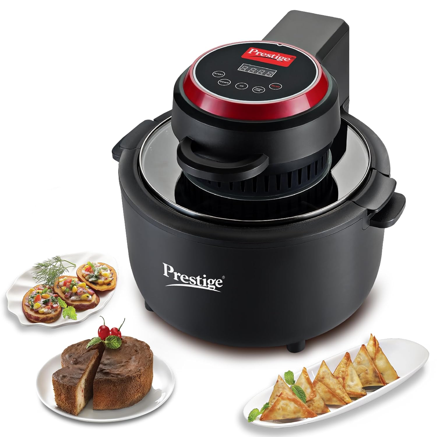 Prestige Multi-Chef All in One Air Fryer 80% less Oil Consumption Capacity 1200 Watts Power Black