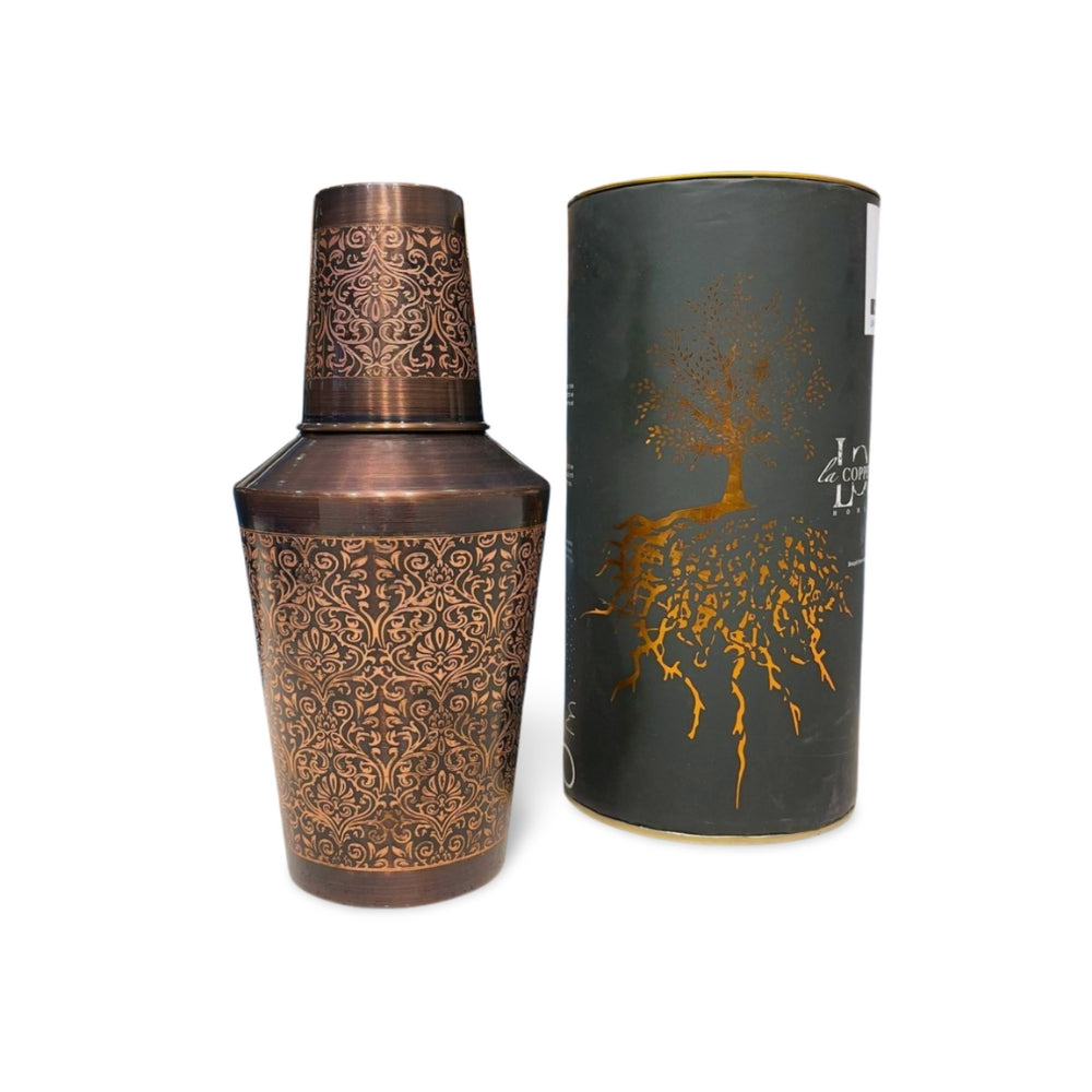 LaCoppera Copper Luna 1000 ML Rustic Carafe with Tumbler | 1 Pc