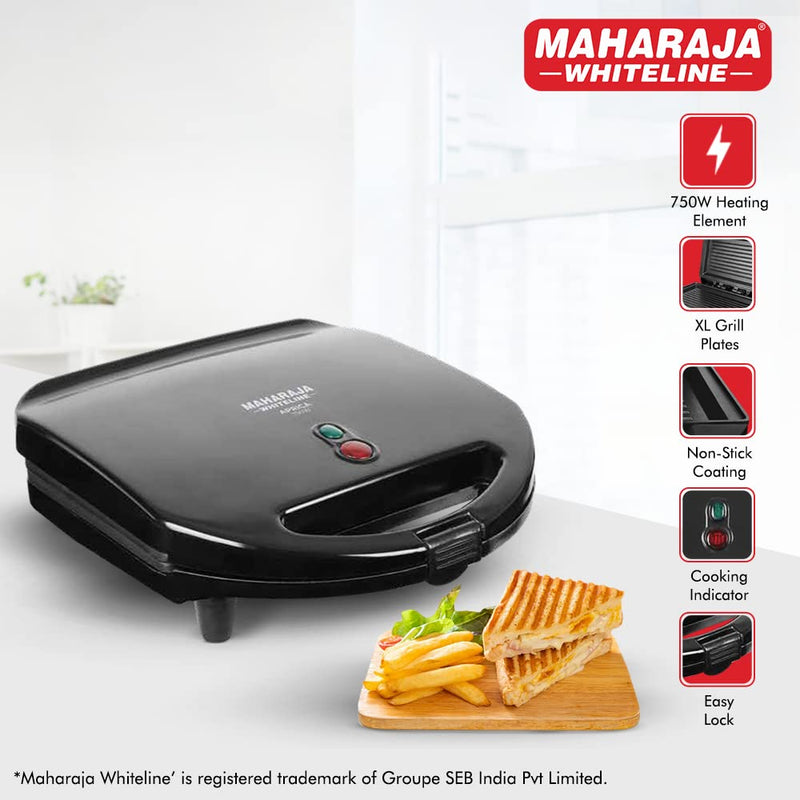 Maharaja Whiteline Aprica Grill 750 Watts Sandwich Maker - 4