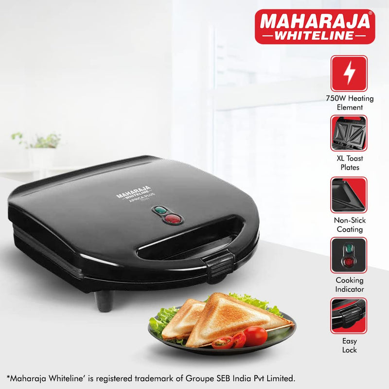 Maharaja Whiteline Aprica Plus 750 Watts Toast Sandwich Maker - 6