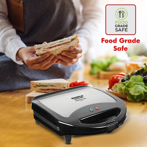 Maharaj Perfeito Breakfast 750 Watts Toast Sandwich Maker | Black