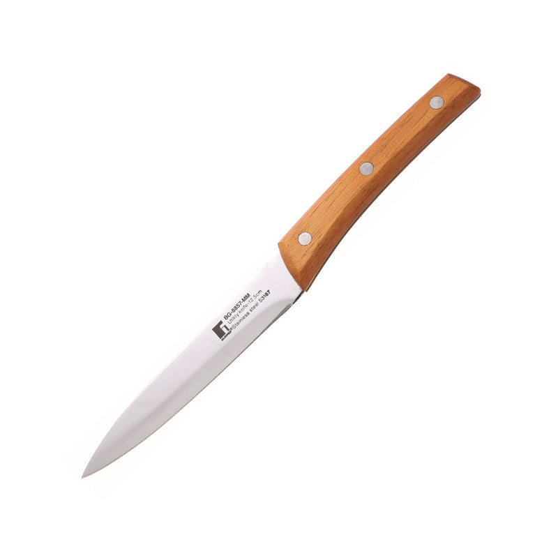 Bergner Stainless Steel Natural Utility Knife with Wooden Handle - 2