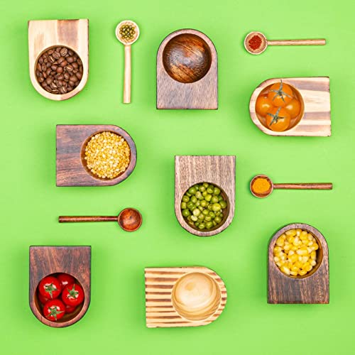 Rena Wooden Earth Resting Bowl Set - 1 Bowl + 1 Spoon - 7