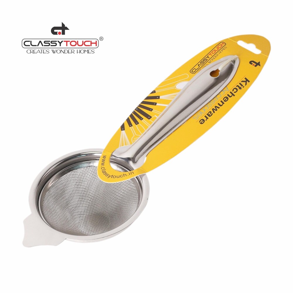 Classy Touch Stainless Steel 9.5 cm Multi Purpose Tea Strainer - 5