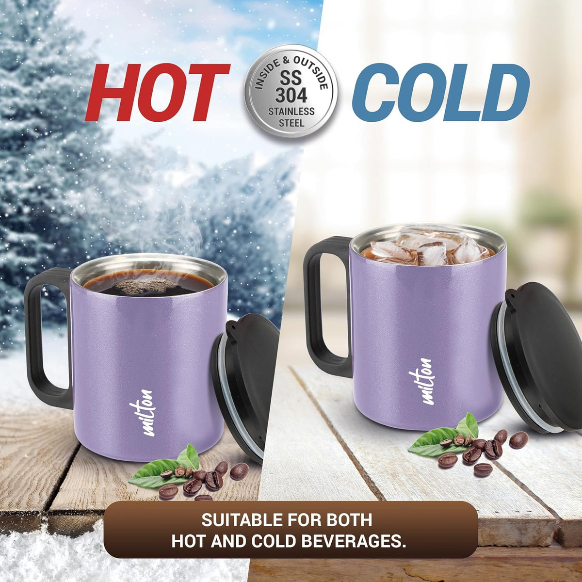 Milton Auriga Stainless Steel Mug 250 | 210 ML | 1 Pc