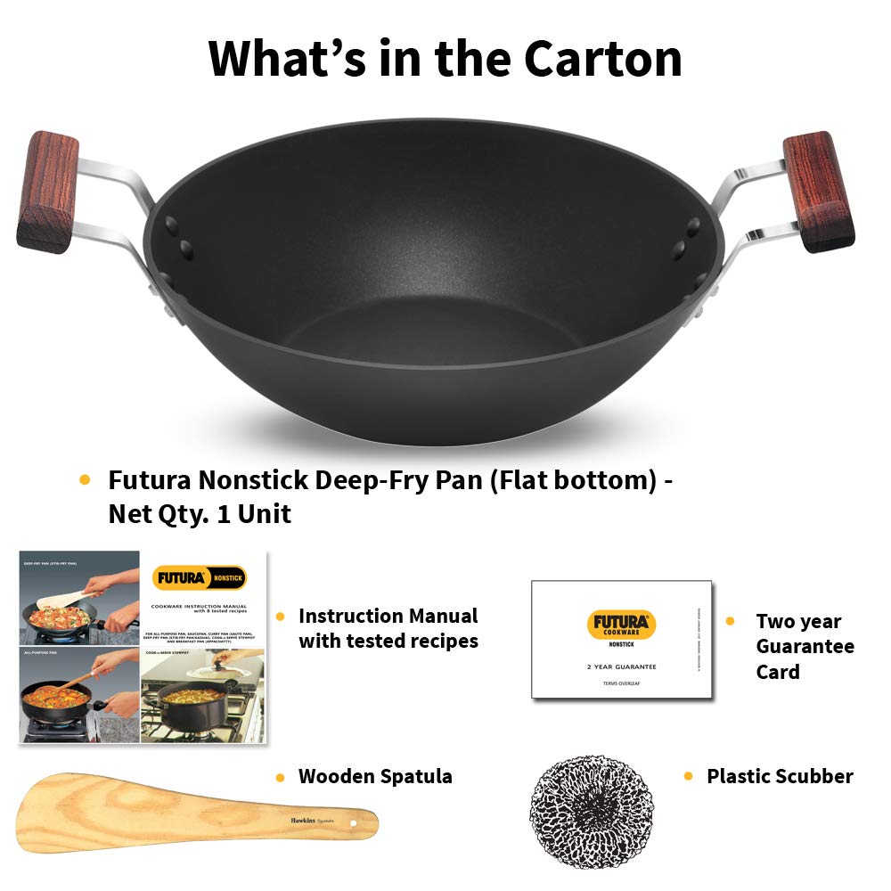 Hawkins Futura Nonstick 2.5 Litre Deep-Fry Pan Kadhai - 11
