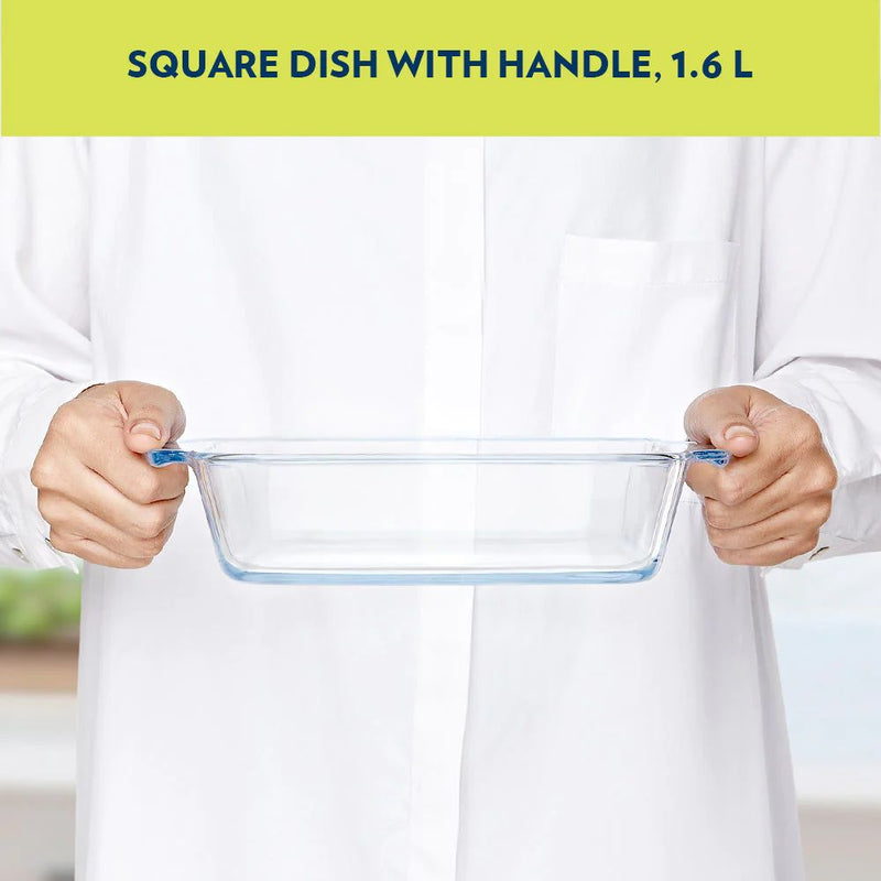 Borosil Square Baking Dish with Handle - 6