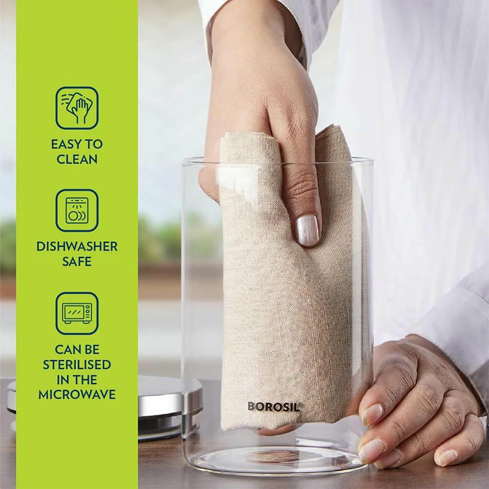 Borosil Classic 300 ML Glass Storage Jar - 6
