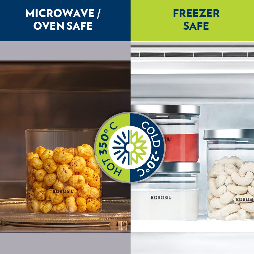 Borosil Classic 600 ML Glass Storage Jar - 8