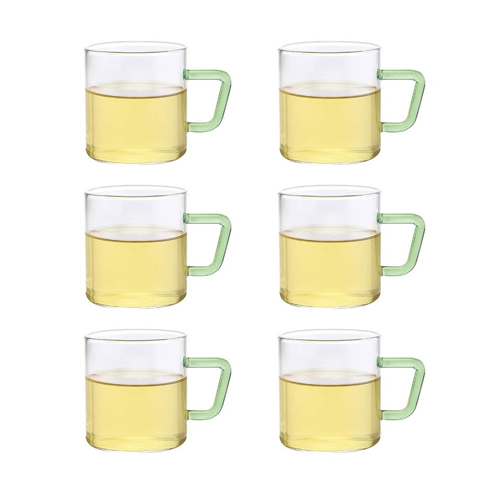 Borosil Vision Classic 190 ML Mug with Green Handle - 4