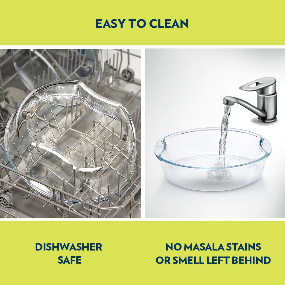 Borosil Glass Easy Grip Round Baking Dish - 11