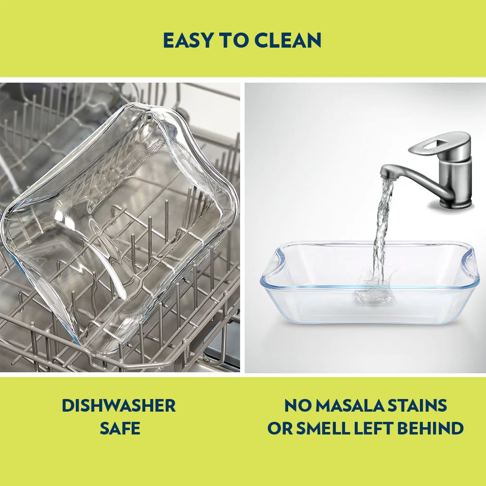 Borosil Glass Easy Grip Rectangular Baking Dish - 9