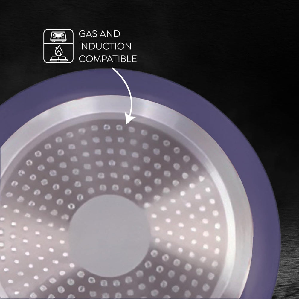 Prestige Ceraglide Ceramic Coated 24 cm Non-Stick Kadai with Glass Lid - 6