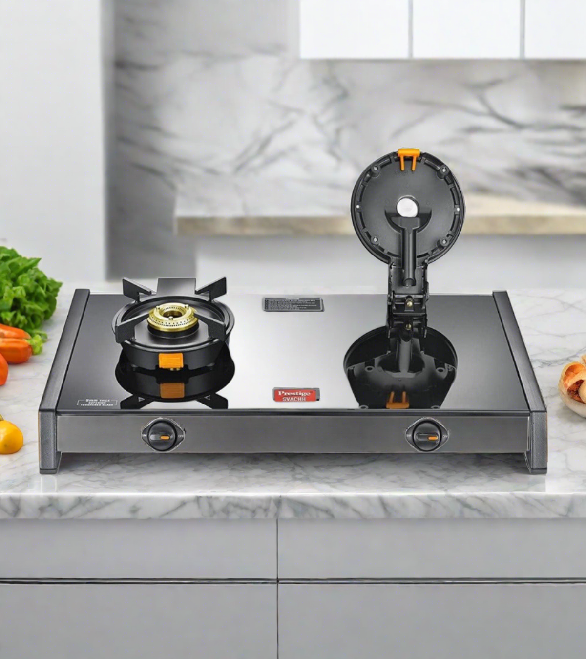 Prestige Svachh GTSV-02 Burner Glass top LP Gas Stove with