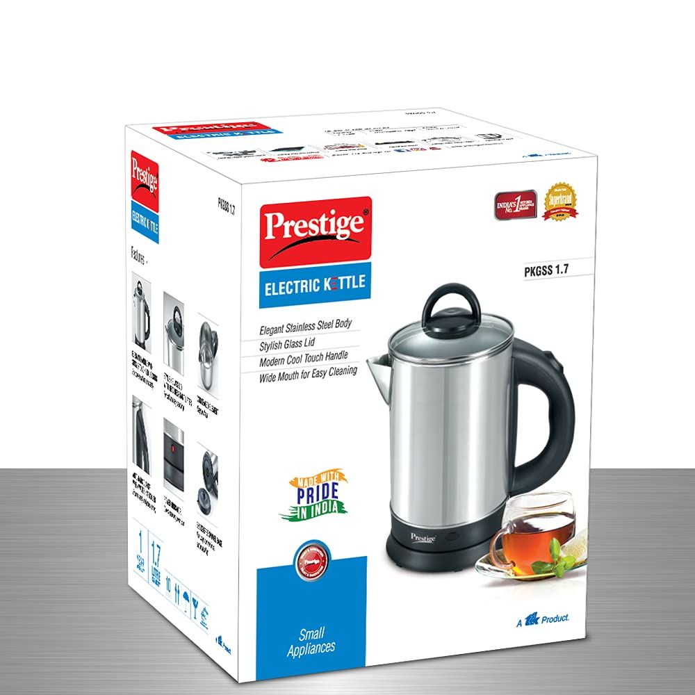 Prestige Stainless Steel PKGSS 1.7 Liter 1350 Watts Electric Kettle - 6