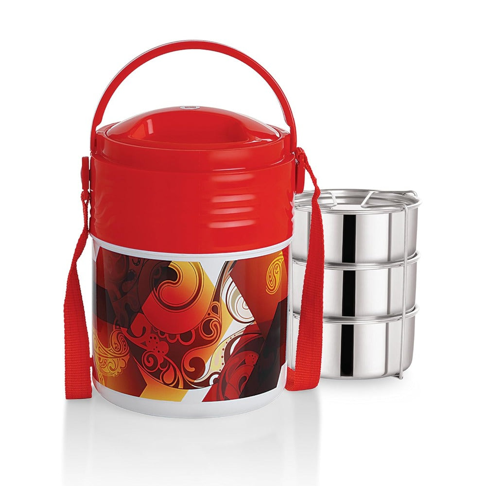 Cello Meal Kit Insulated Tiffin with Stainless Steel Containers - 1