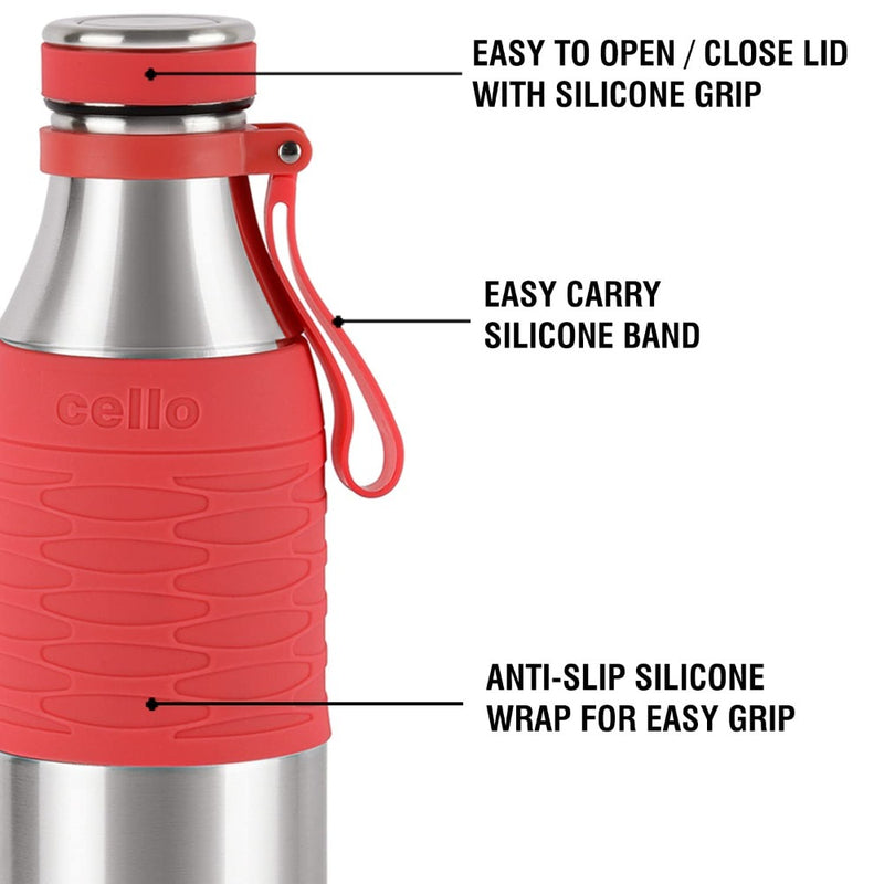 Cello Grip Max 900 ML Double Wall Stainless Steel Water Bottle - 8