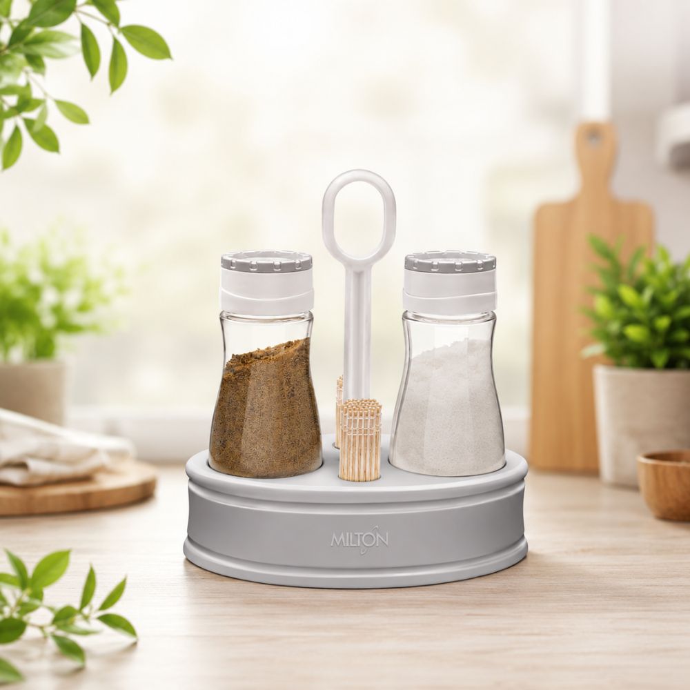 Milton Pet Salt & Pepper Jar Set with Stand - 2
