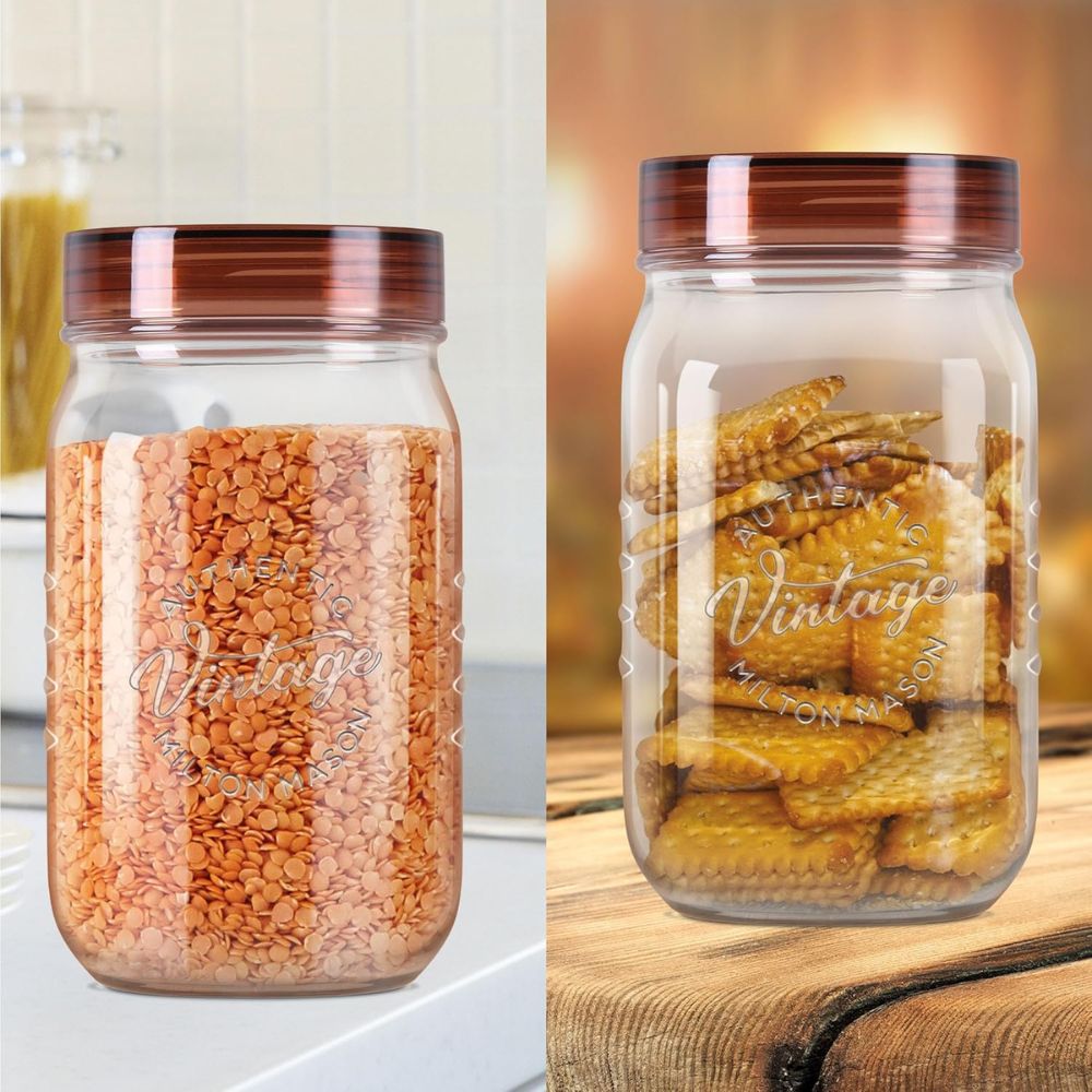 Milton Vintage 2000 ML Airtight Storage Jars with Spoons - 7