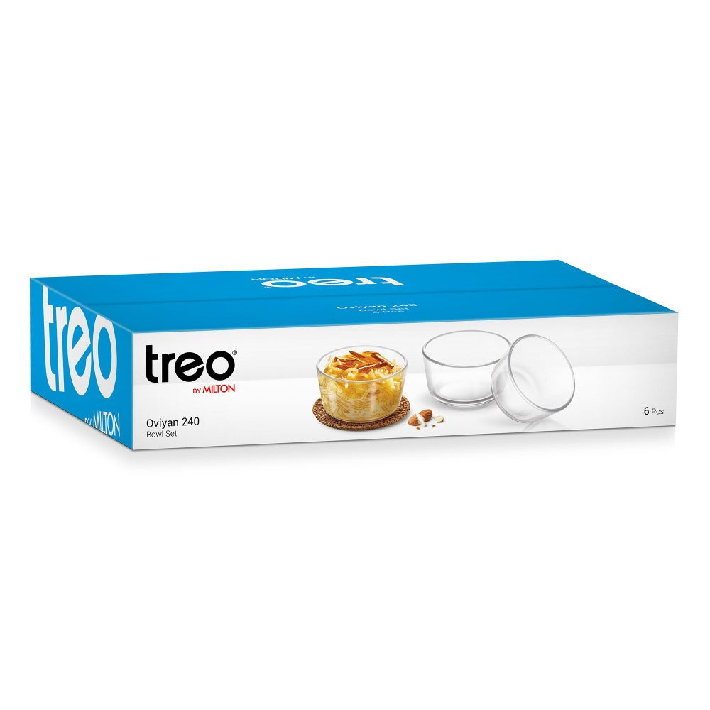 Treo Borosilicate Oviyan 240 ML Bowl Set - 4