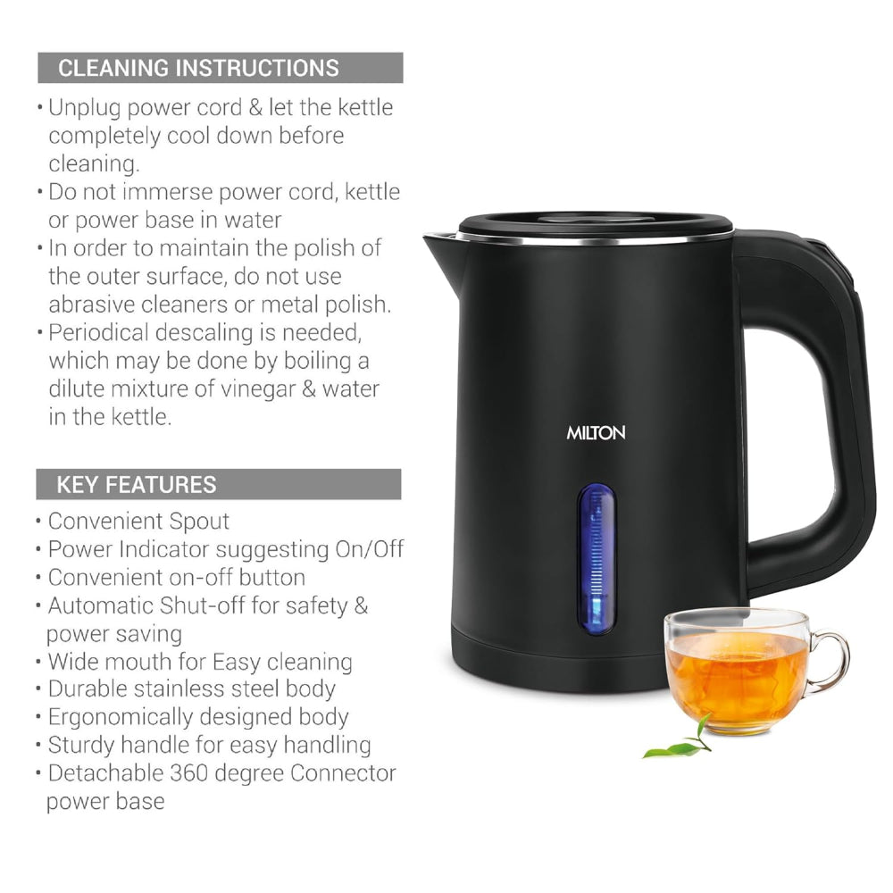 Milton Stainless Steel Companion 800 ML Electric Kettle - 8