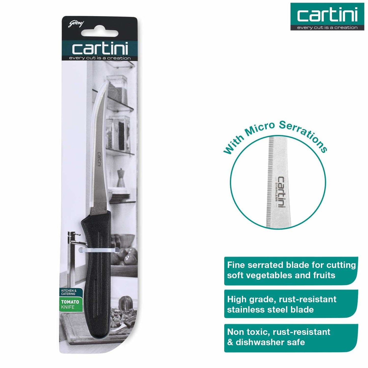 गोदरेज क्लासिक लोकप्रिय टमाटर चाकू, 220 मिमी