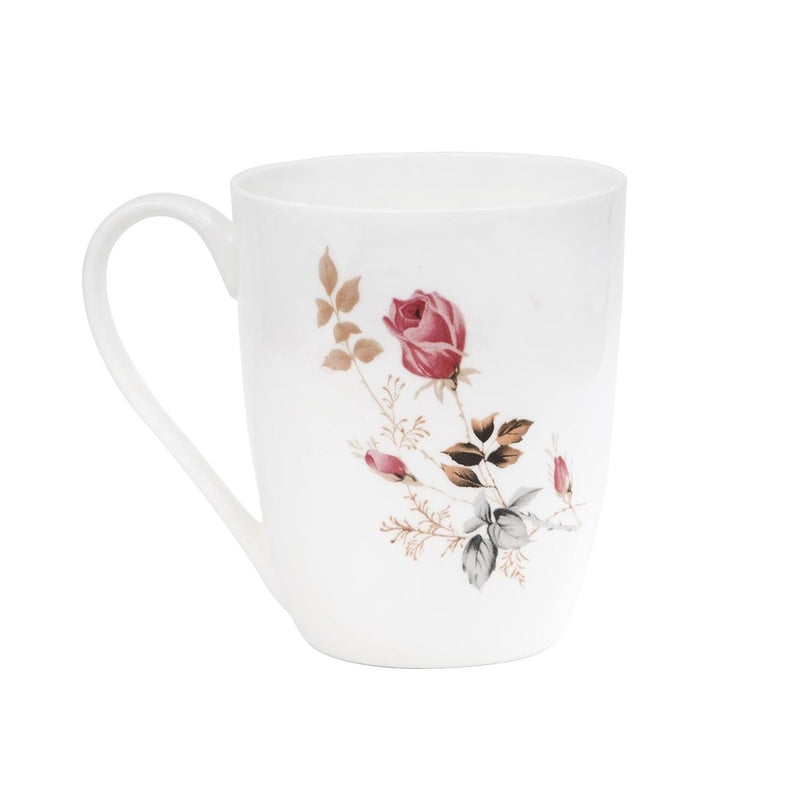 Clay Craft Floral Printed 320 ML Coffee & Milk Mug Set - 3