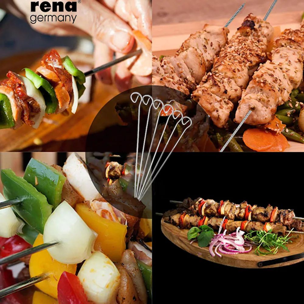 Rena Stainless Steel 30 CM BBQ Skewers - 5