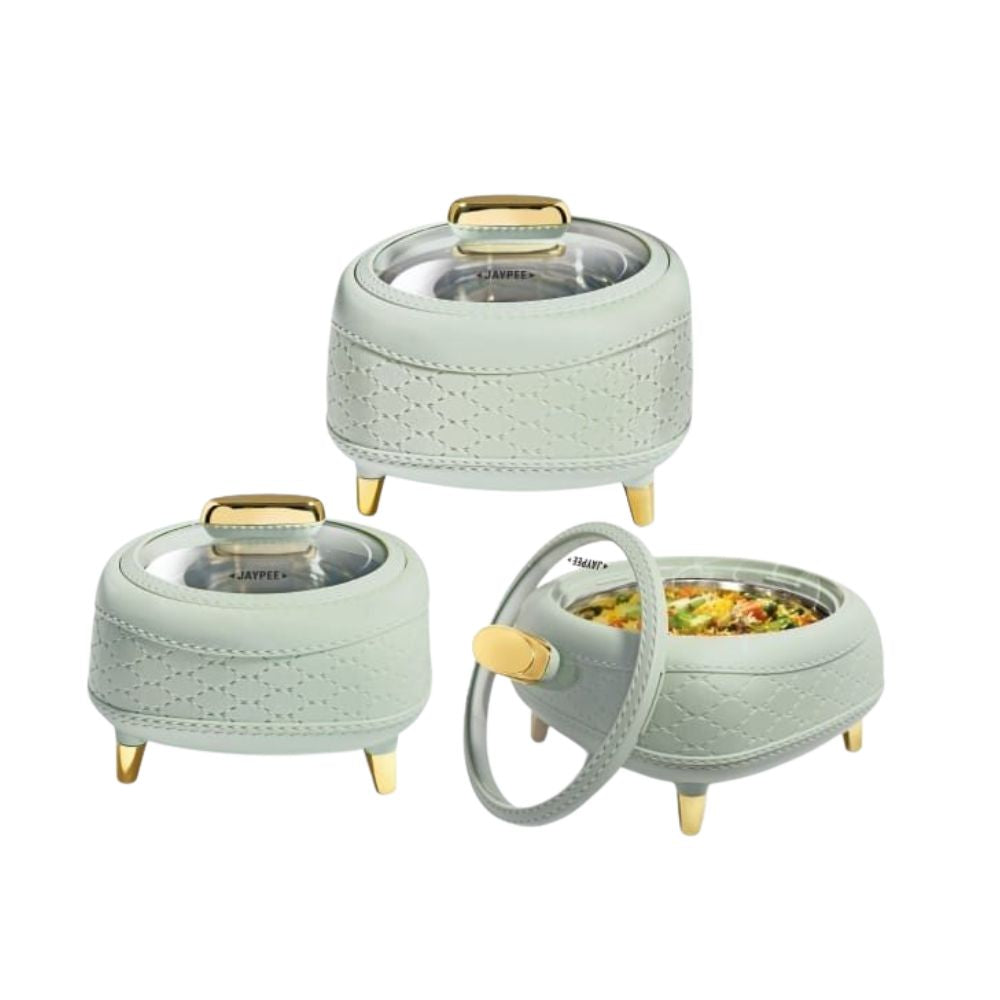 Jaypee Kingston Klass Insulated Casserole Set with Glass Lid - 3