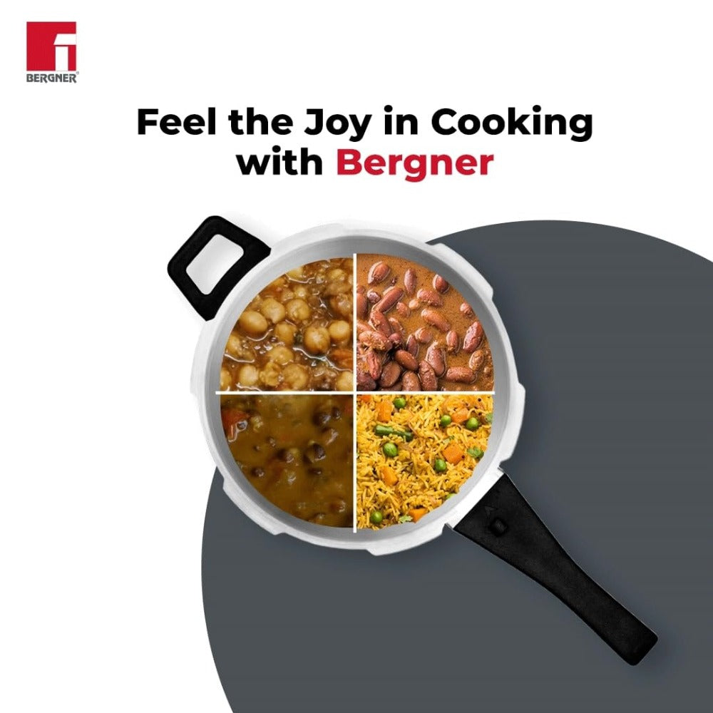 Bergner Trimax Tri-Ply Stainless Steel Outer Lid Pressure Cooker - 8