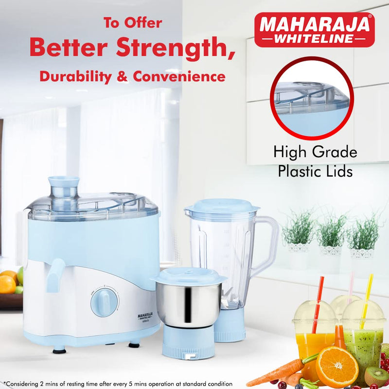 Maharaja Whiteline Odacio 500 Watt Juicer Mixer Grinder with 2 Jars - 3