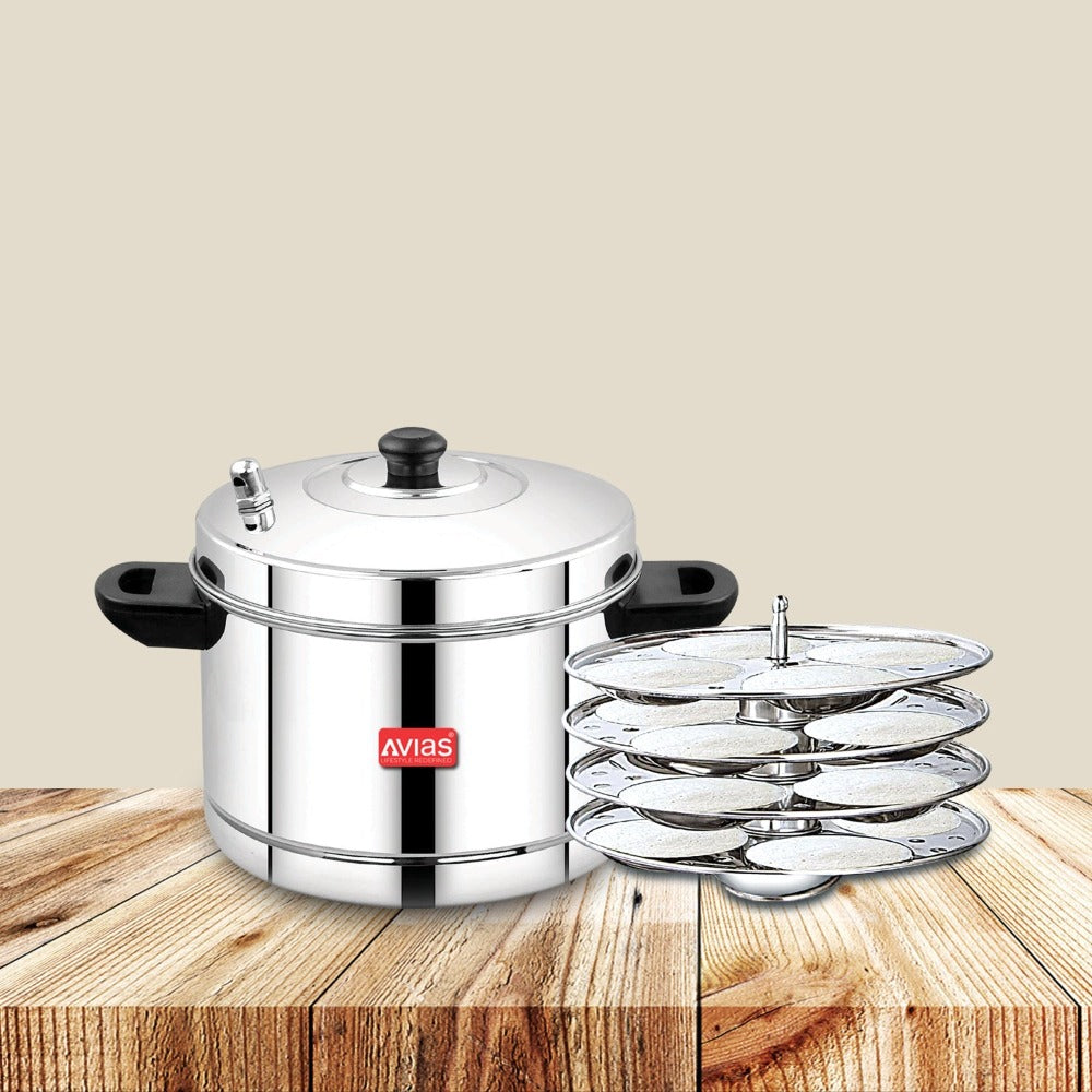 AVIAS Stainless Steel Idly Cooker Induction And Gas Stove Base Plates