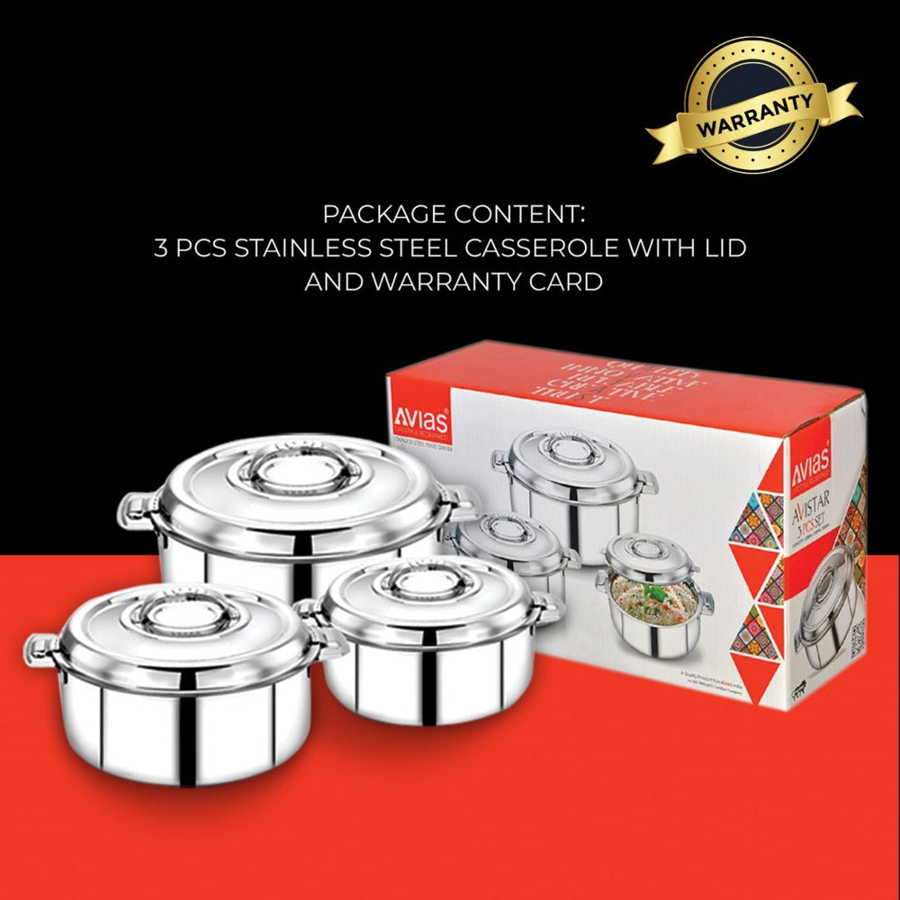 Avias Avistar Stainless Steel Casserole Set - 7