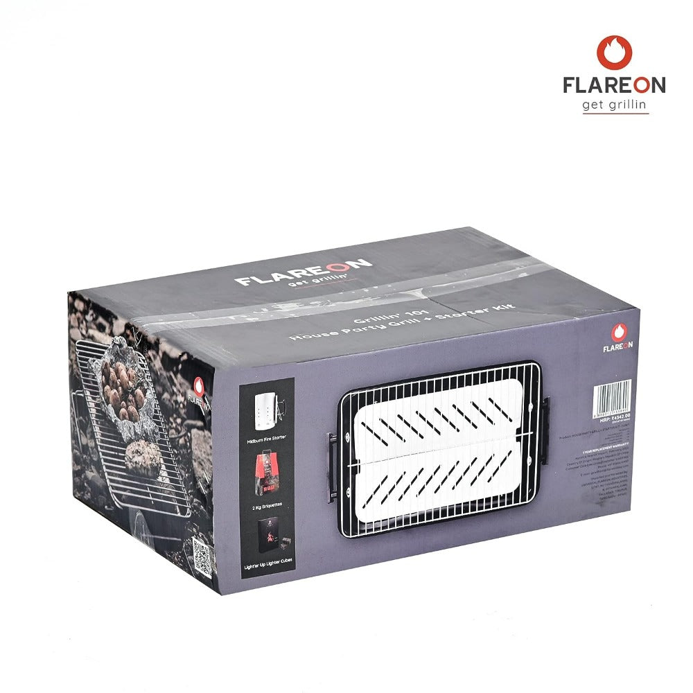 Flareon Grillin 101 Series Combo - Skipper House Party BBQ Grill + Starter Kit - 10