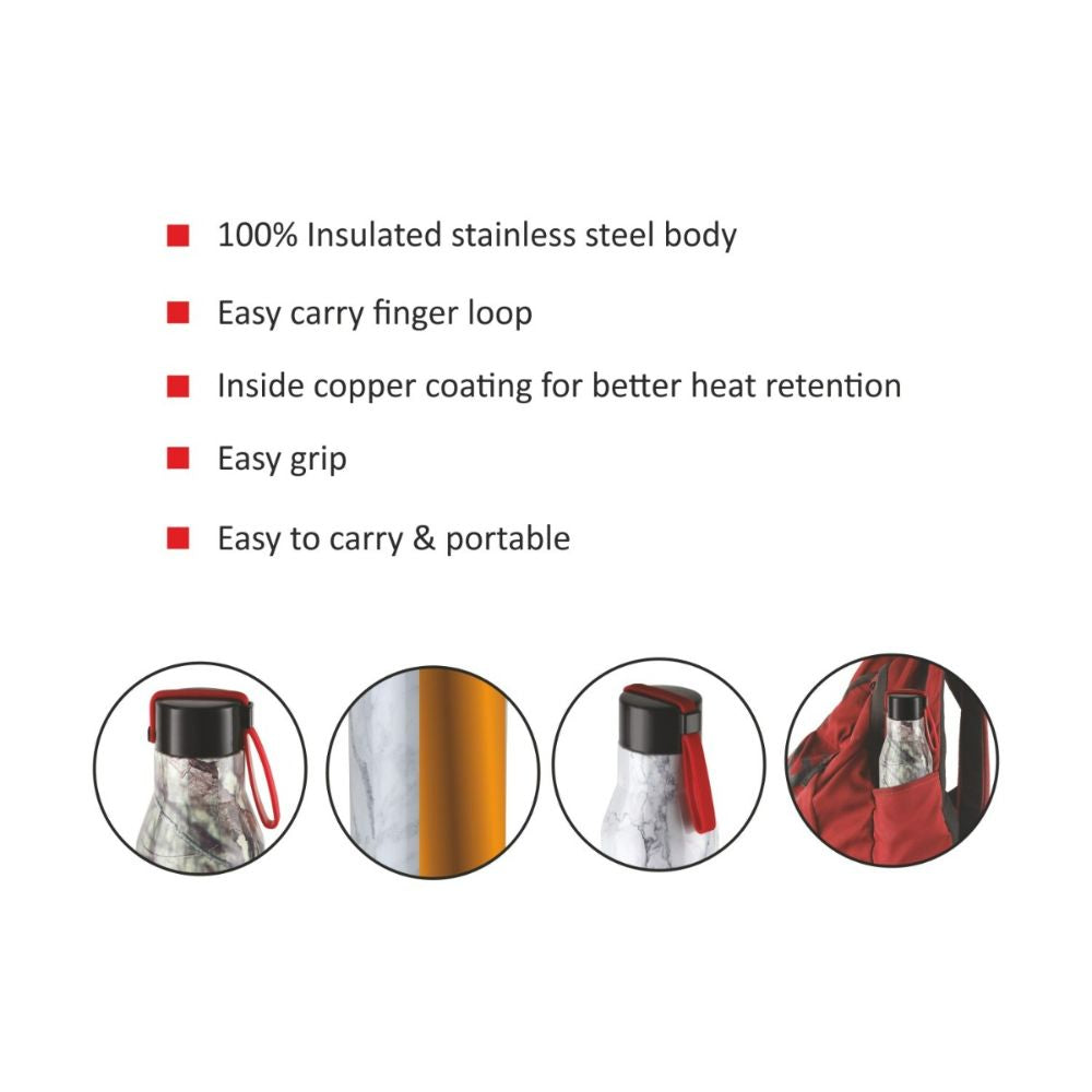 Cello Deezee Mate 900 ML Tuff Steel Water Bottle with Durable DTP Coating - 5