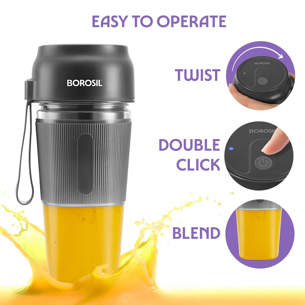 Borosil NutriGrip 40 Watts Portable Blender - 6