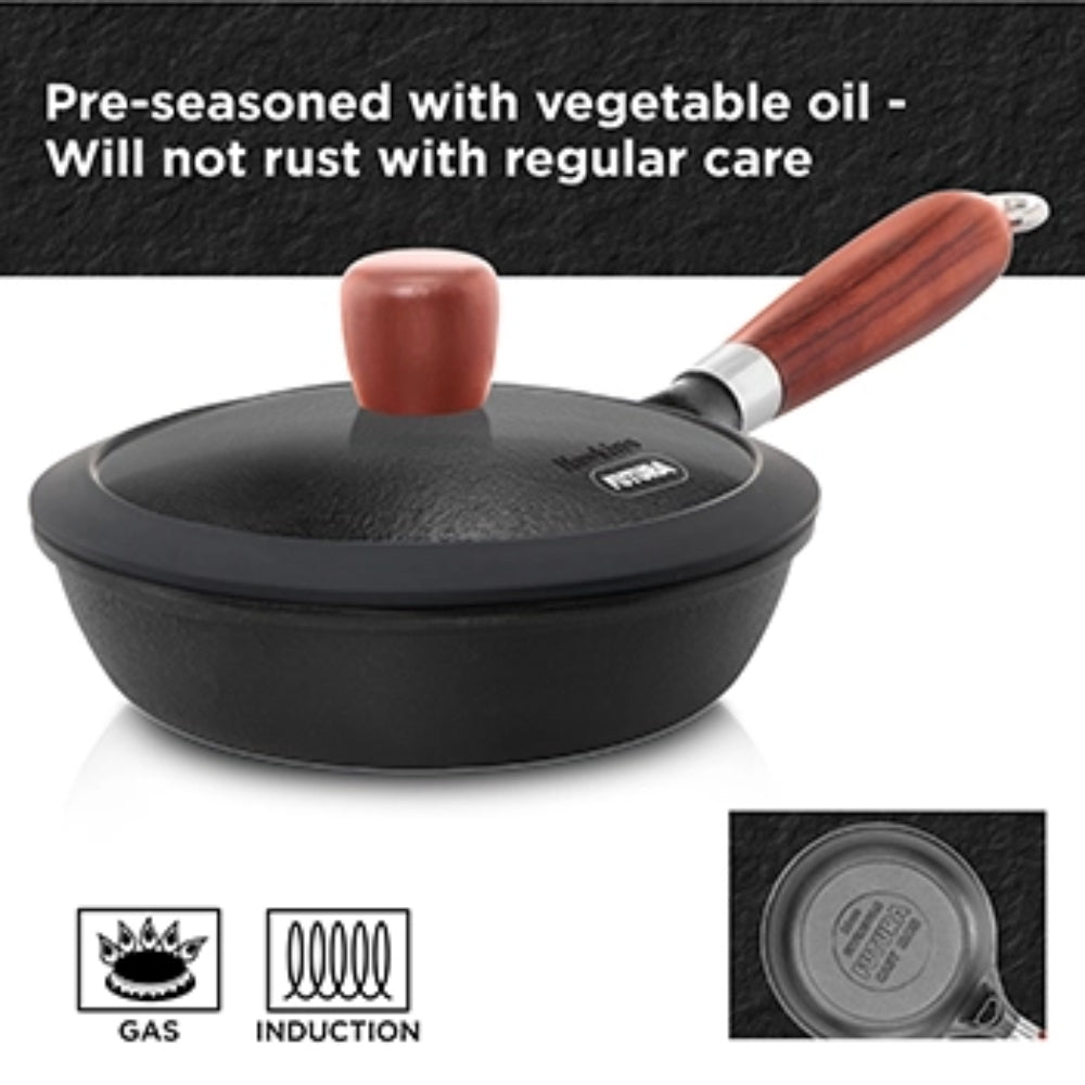 Hawkins Futura Cast Iron 16 cm Fry Pan with Glass Lid | Gas & Induction Compatible - 6