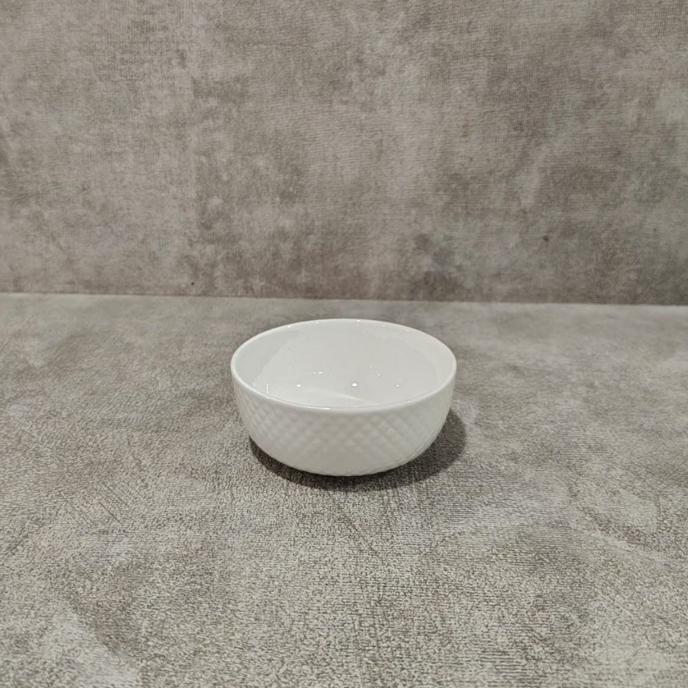 Clay Craft Diamond Plain Bowl Set White Set of Pcs – Rasoi Shop