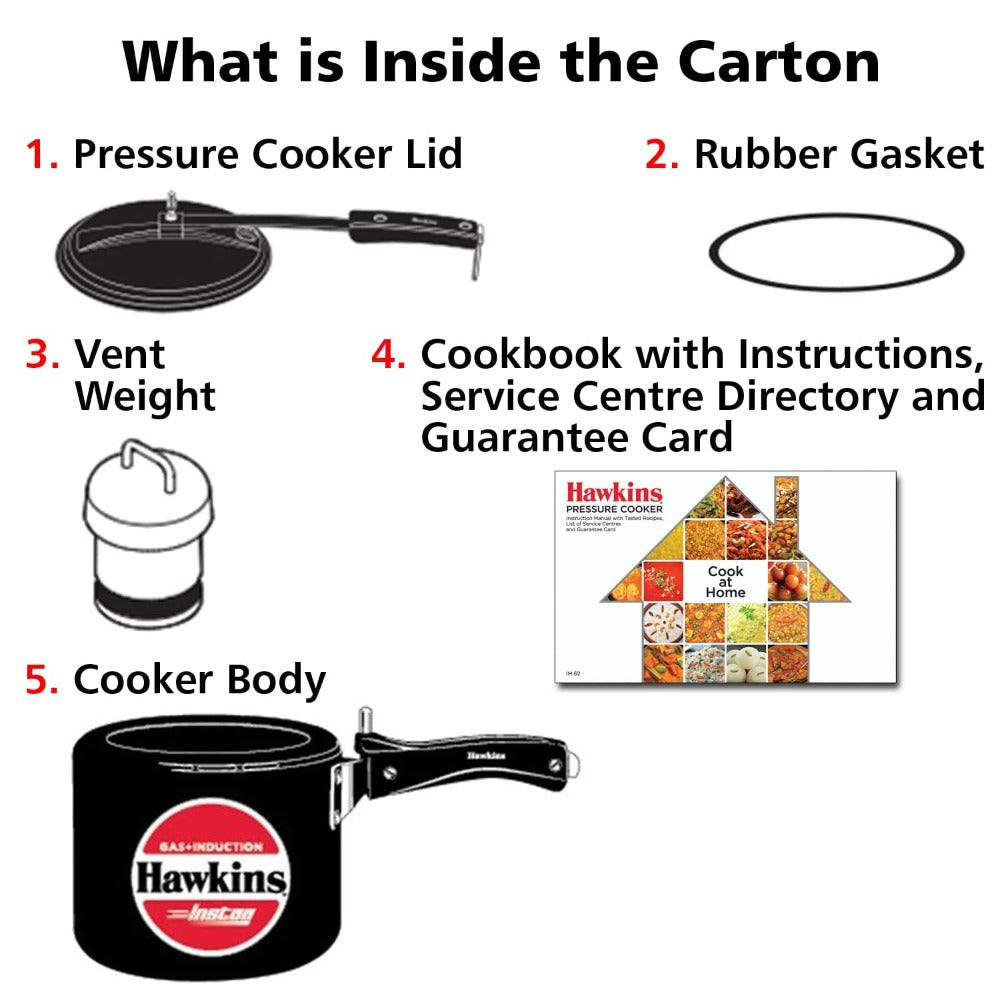 Hawkins Instaa Hard Anodised Pressure Cooker - 21