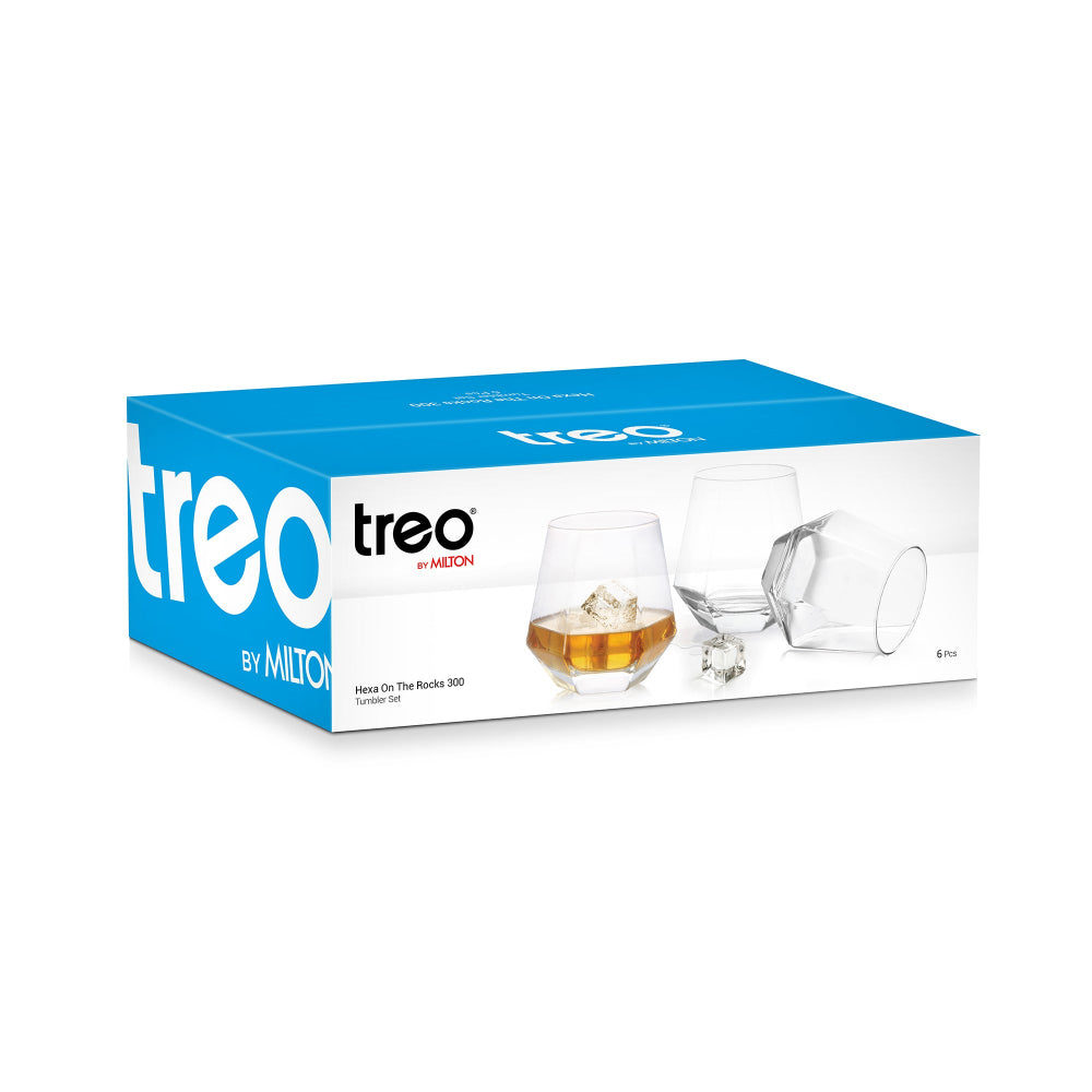 Treo Hexa On The Rocks 300 ML Glass Tumbler - 6